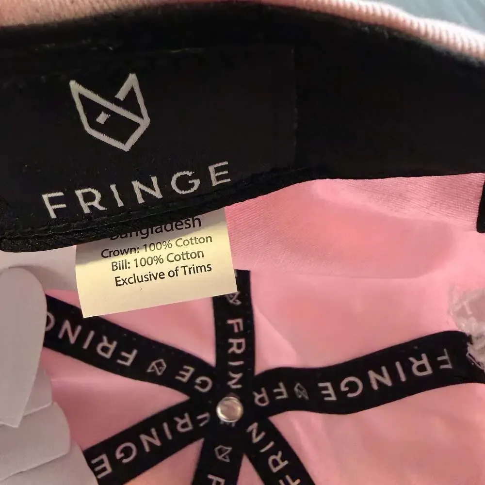 Fringe Golf Pink Dad Hat Adjustable Strapback Embroidered Logo Cotton